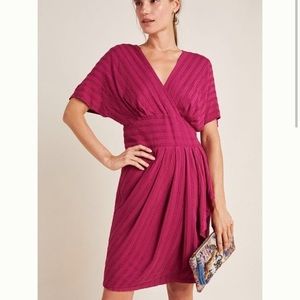 Anthropologie Aryessa Cardall Textured Dress - Magenta Size 12